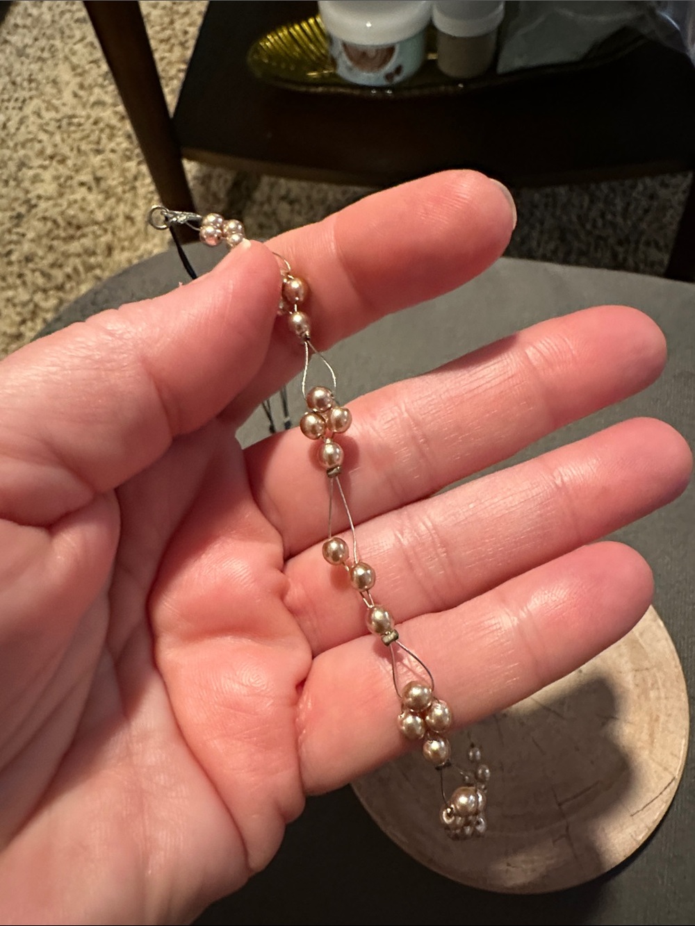 Pink Pearl Bead Necklace - Picture 4 of 4